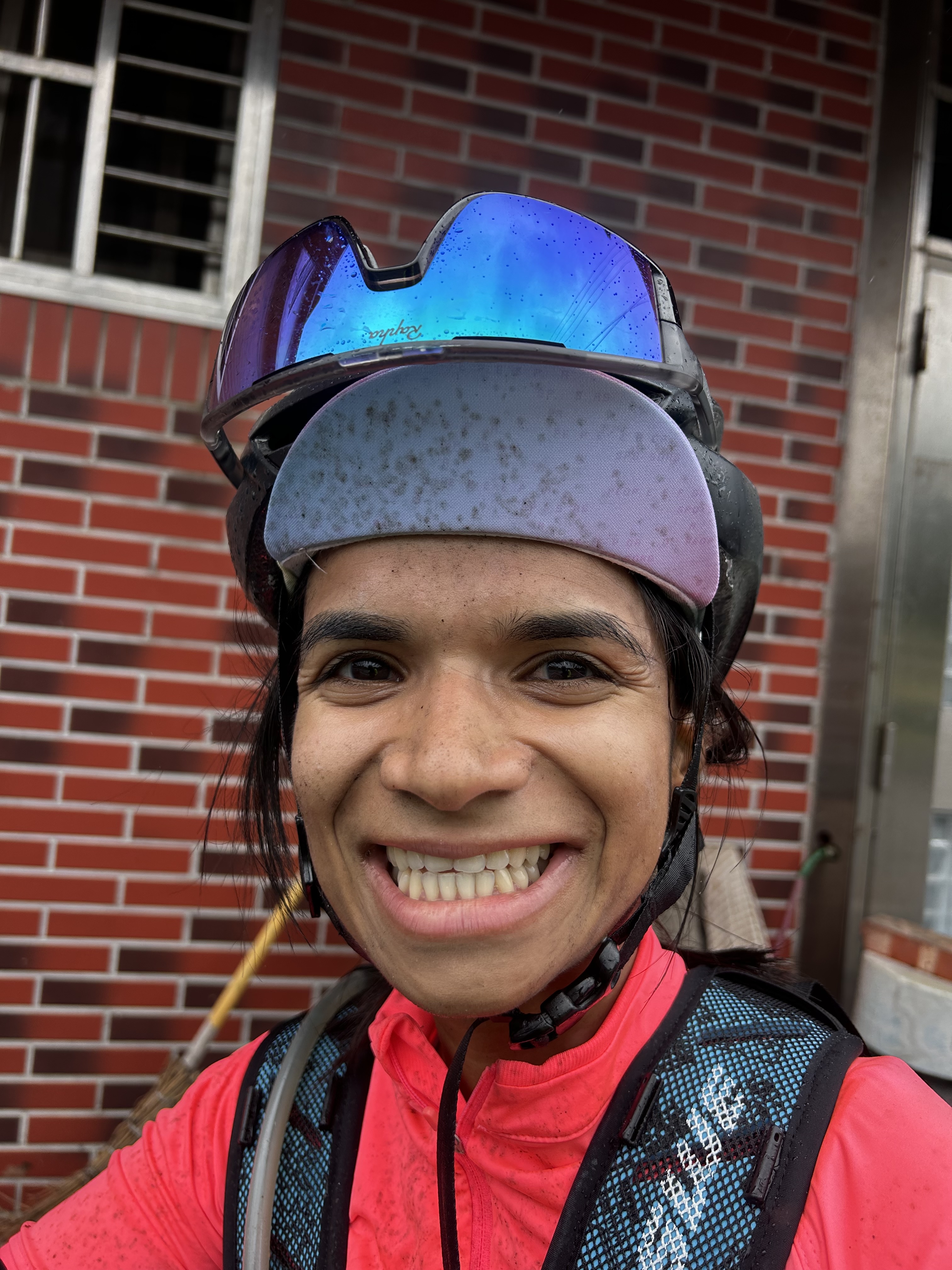 Wet road ride with panniers in the rain